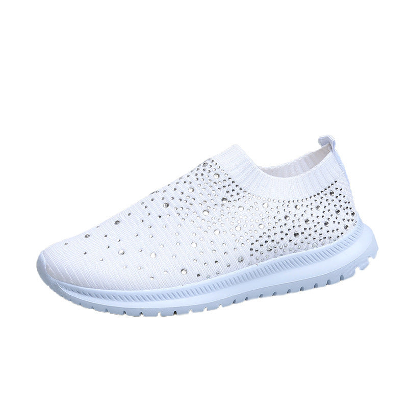 Damen Strick-Slipper-Sneaker mit Strassbesatz und flexibler Komfortsohle Shop Nory