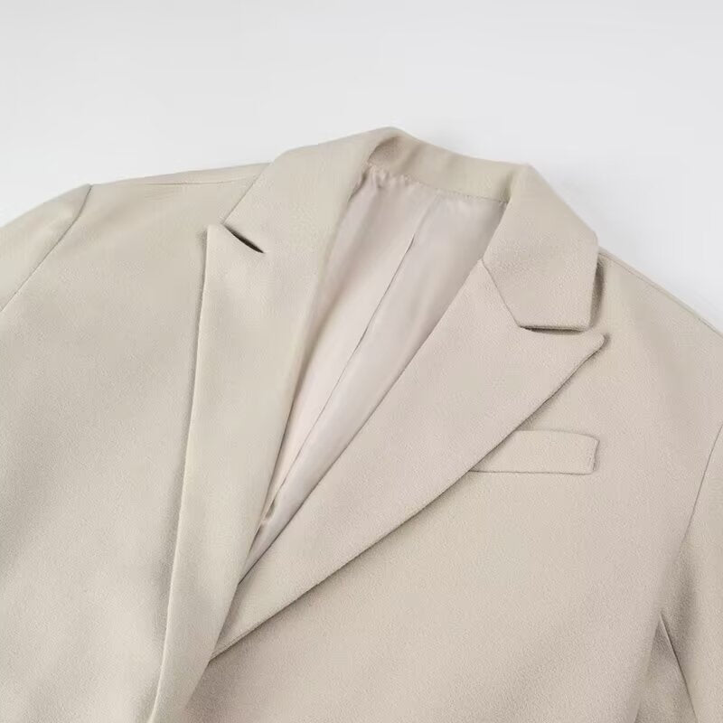 Damen Langmantel mit langem Fransen‑Saum, kastiger Oversize‑Silhouette und Reverskragen Shop Nory