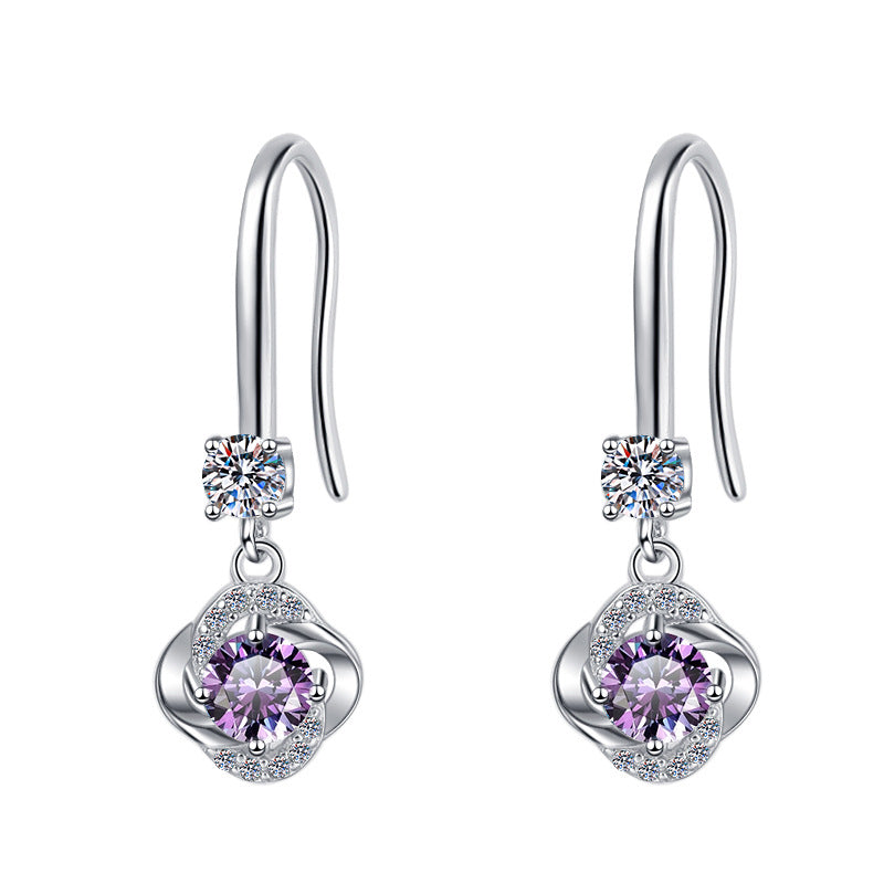 Damenohrringe mit funkelndem Zirkonia und elegantem Wellen-Design Shop Nory