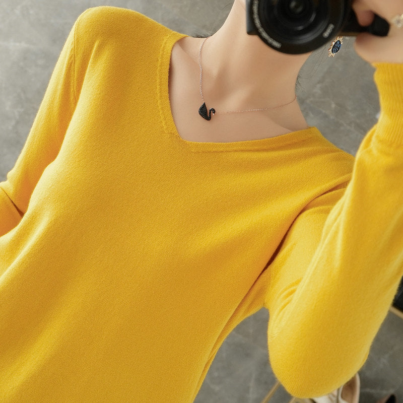 Damen leichter V-Ausschnitt Kaschmir-Look Feinstrickpullover Shop Nory