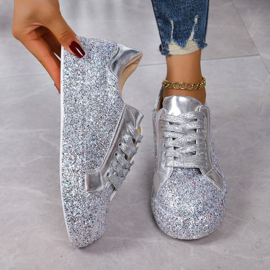 Damen Glitzernde Sneakers mit hohem Komfort und modischem Design