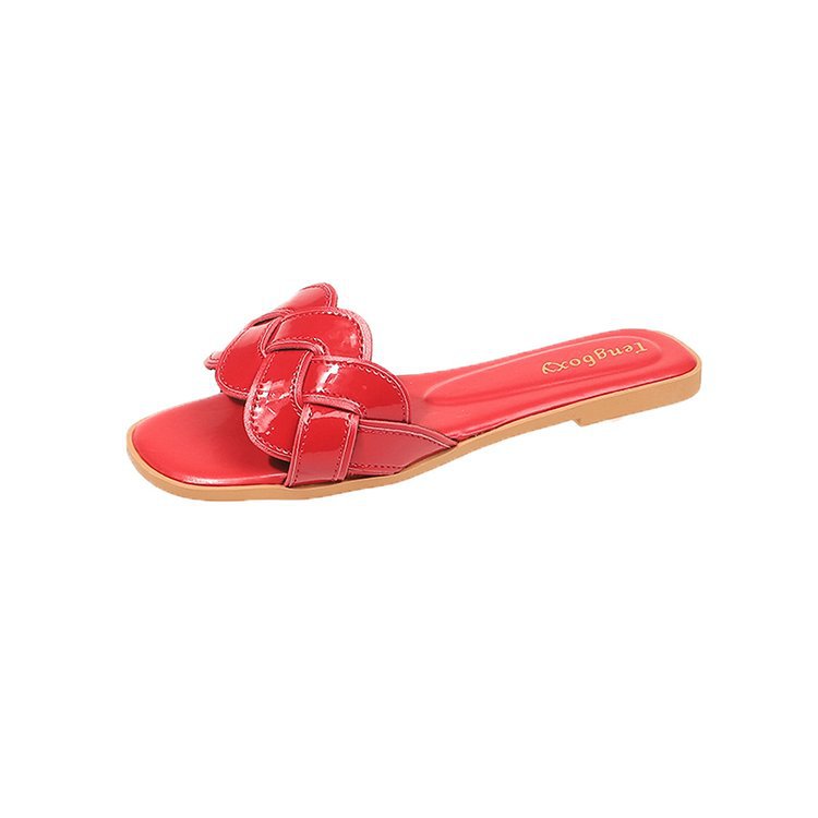 Damen trendige Riemensandalen mit geflochtenem Design und komfortablem Fußbett