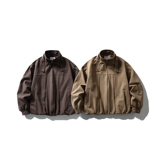 Herren Boxy-Blousonjacke im Overshirt-Stil mit Stehkragen und Riemen-Detail Shop Nory