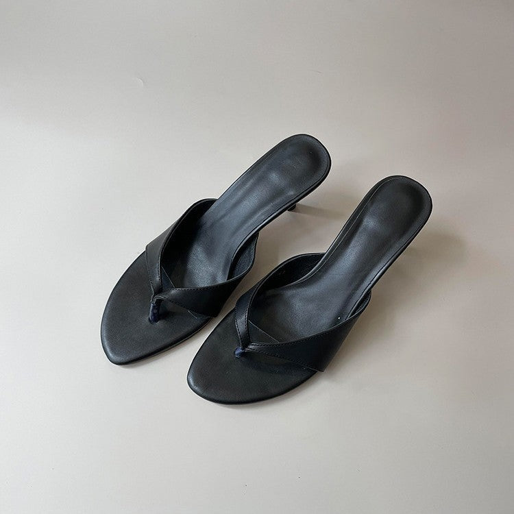 Damen elegante Slingback-Pantoletten mit geschwungenem Riemendesign