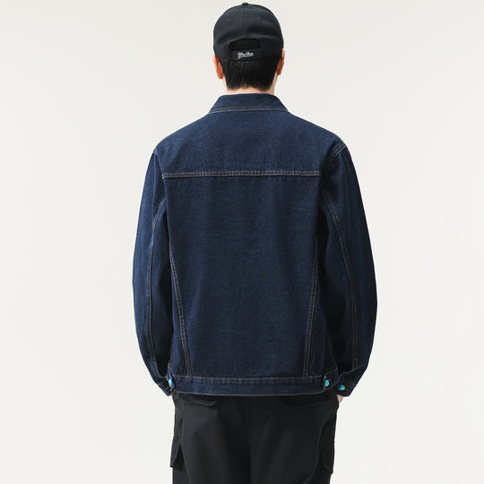 Herren Oversize Denimjacke mit Zierdruckknöpfen und Kastenform Shop Nory