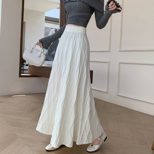 Damen Maxirock mit raffiniertem Rautenmuster Shop Nory
