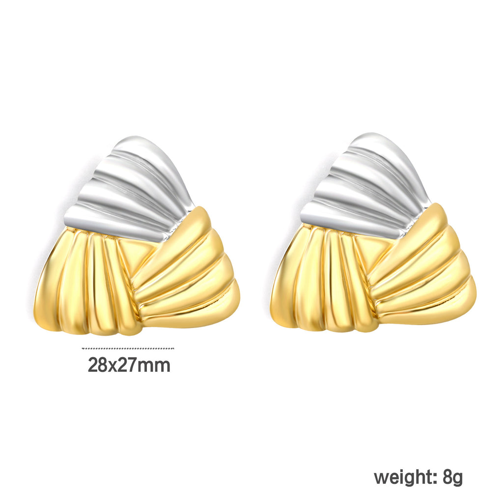 Damen Ohrstecker mit kunstvollem Wellen-Design aus hochwertigem Edelstahl Shop Nory