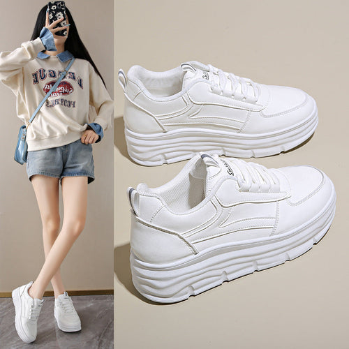 Damen Komfortable Plateau-Sneakers mit atmungsaktivem Obermaterial