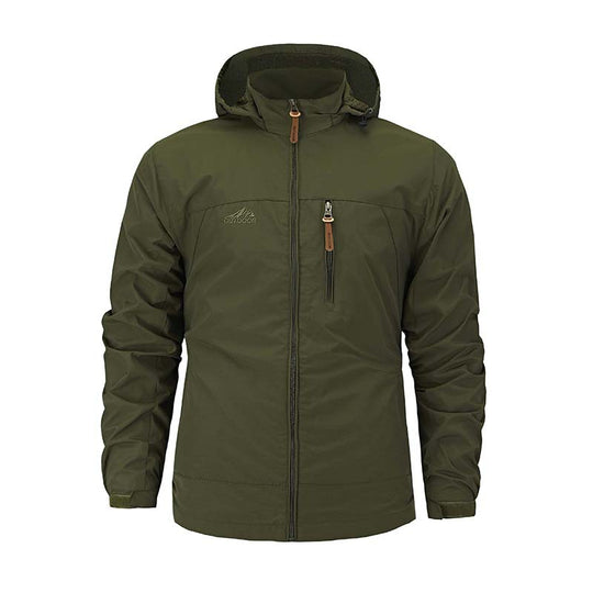 Herren Multifunktionale Softshell-Outdoorjacke mit Kapuze, Brustreißverschluss und atmungsaktivem Futter Shop Nory