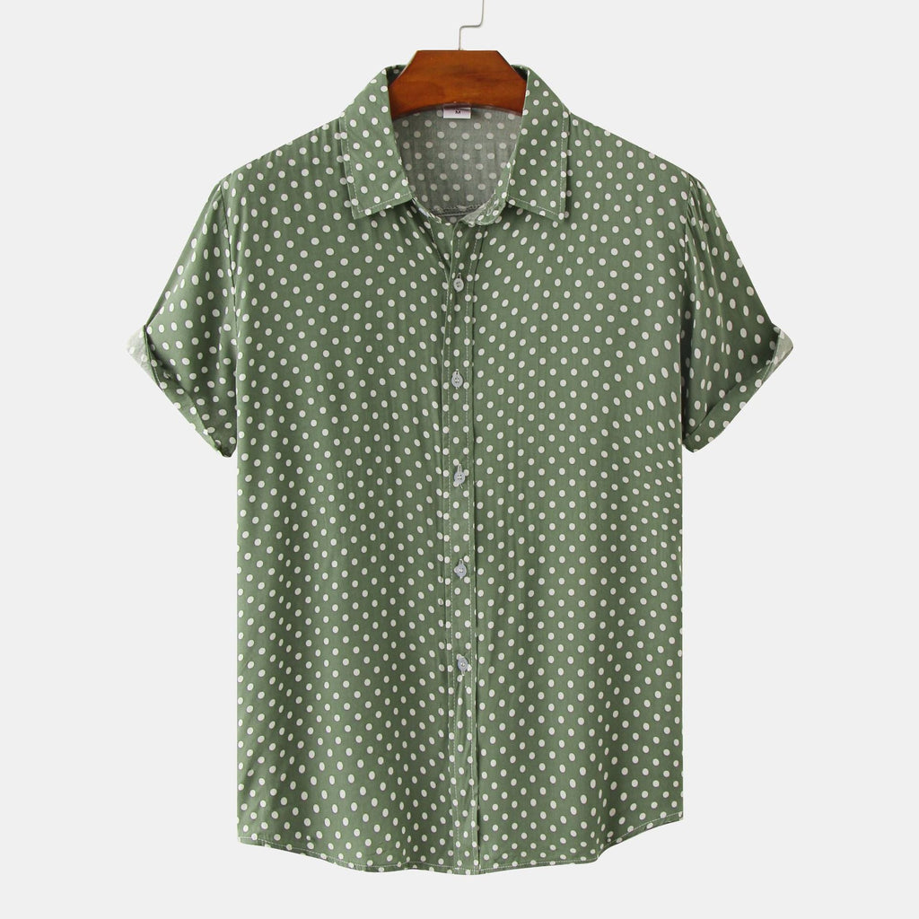 Damen Kurzarmbluse im modernen Polka-Dots-Design mit luftiger Passform Shopnory