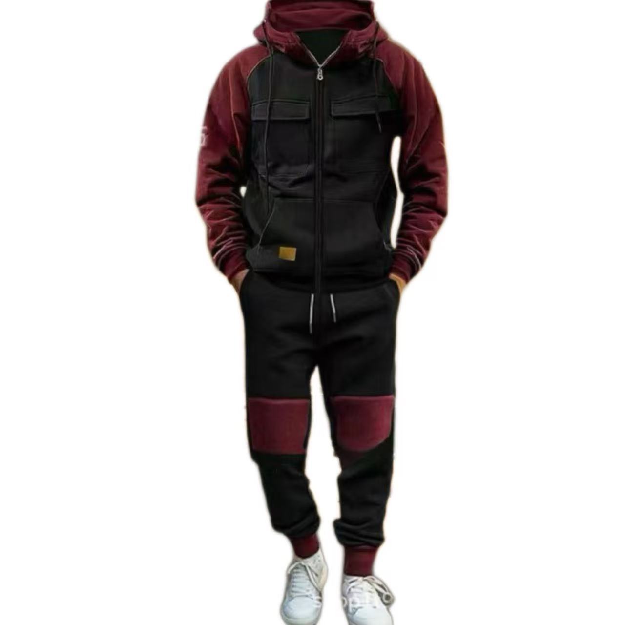 Herren funktionaler Freizeitanzug mit praktischen Taschen Shopnory