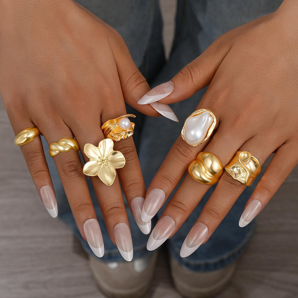 Damen Ring-Set mit kunstvollen Designs und eleganten Akzenten Shop Nory