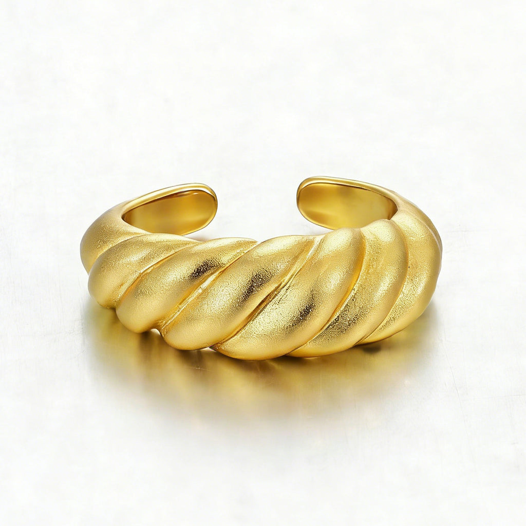 Damen offener Ring mit kunstvollem Zopfmuster Shop Nory