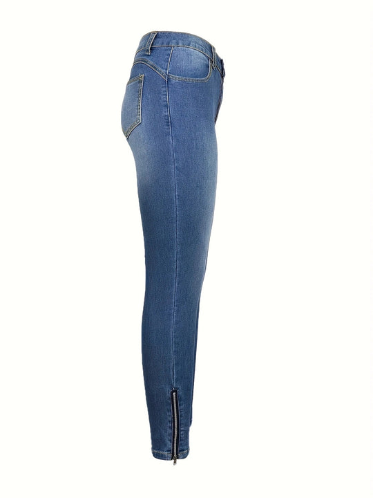 Damen Hochtaillierte Stretch-Cargo-Jeggings mit schmaler Passform und seitlicher Cargotasche Shop Nory