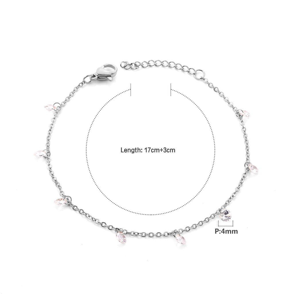 Damen Armband mit farbenfrohen Perlen und hochwertiger Edelstahl-Kette Shop Nory