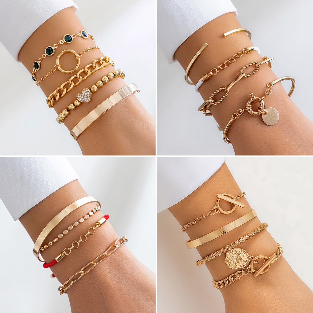 Damen Armkettenset mit modernen Designdetails und vielseitigen Stilen