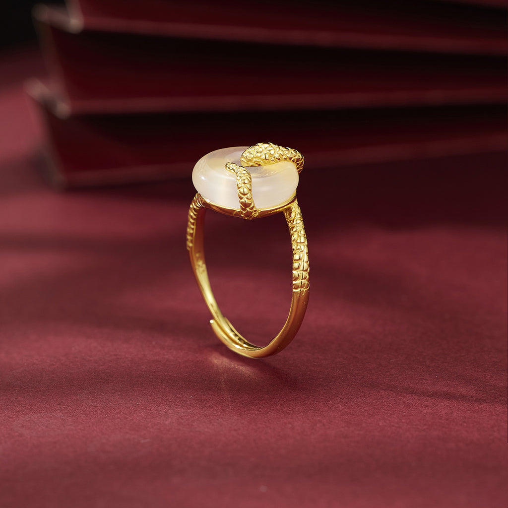 Damen Anhänger-Ring mit kunstvollem Schlangendesign Shop Nory