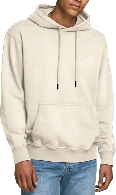Herren nan lässiger Kapuzenpullover mit Kängurutasche, Tunnelzug und gerippten Bündchen Shop Nory