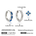 Damen Ohrhänger mit funkelnden blauen Zirkonia und hypoallergenem Edelstahl Shop Nory