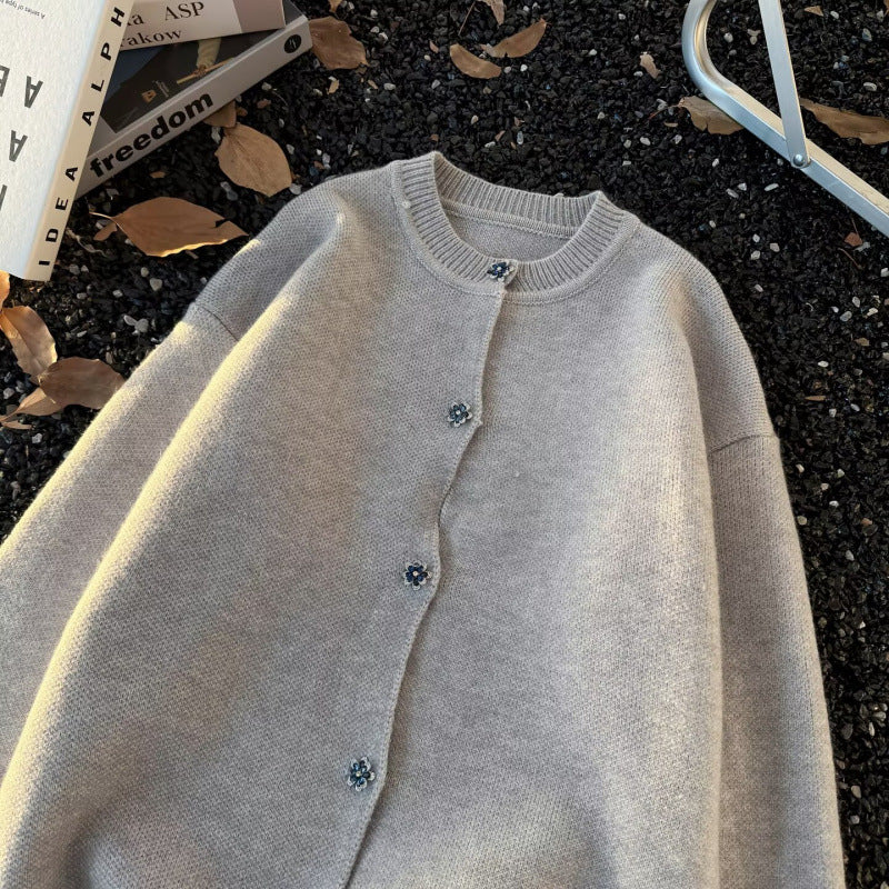 Unisex Kuscheliger melierter Feinstrick-Pullover mit Raglanärmeln und geripptem Rundhals Shop Nory