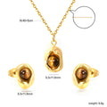 Damen Schmuckset mit elegantem Tigeraugen-Anhänger und stilvollen Ohrringen Shop Nory