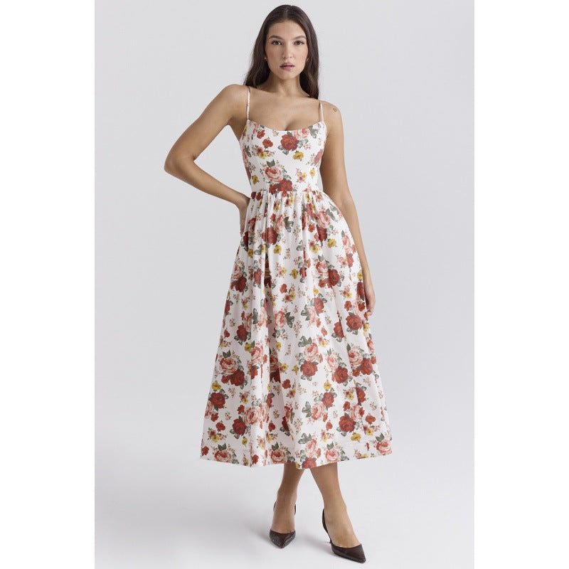 Damen Maxi-Kleid mit floralem Design