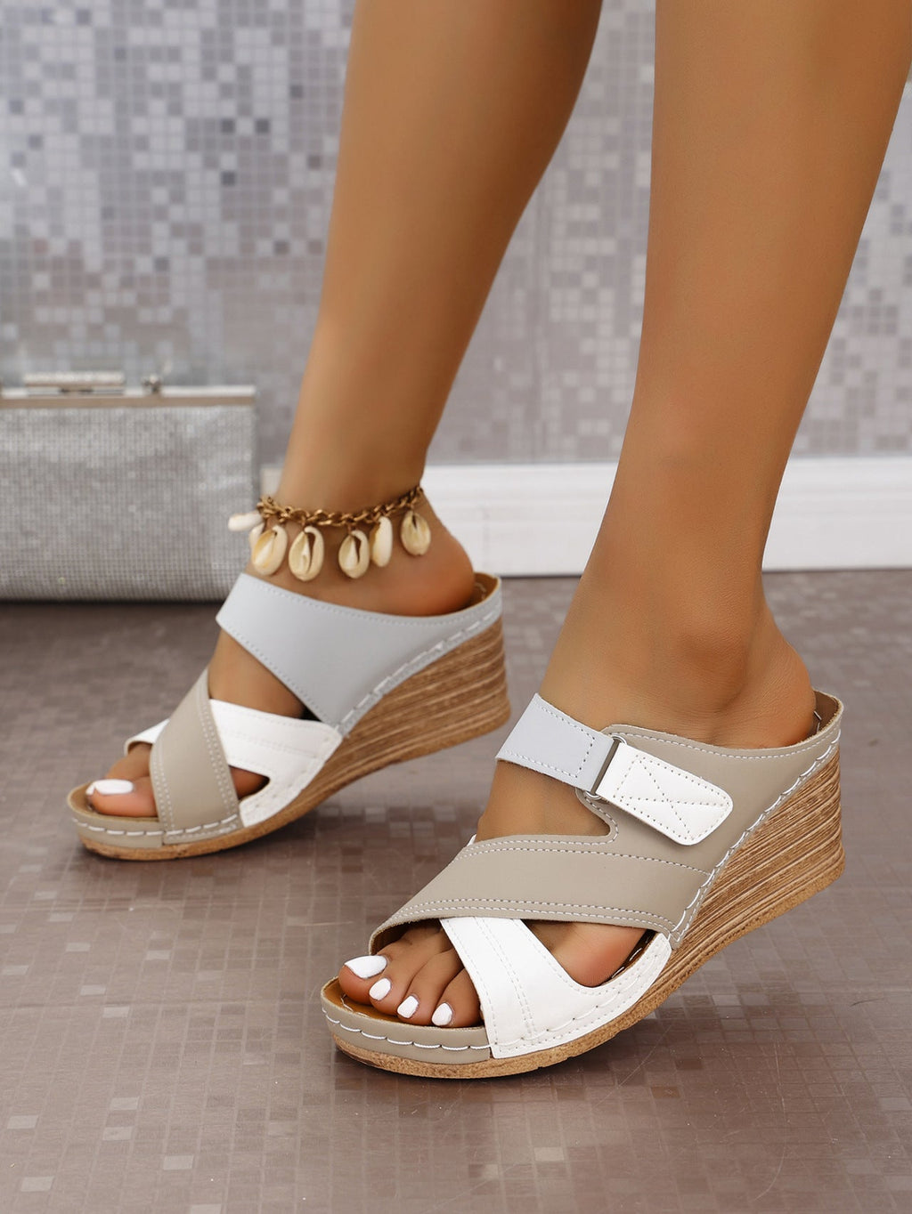Damen bequeme Wedge Sandalen