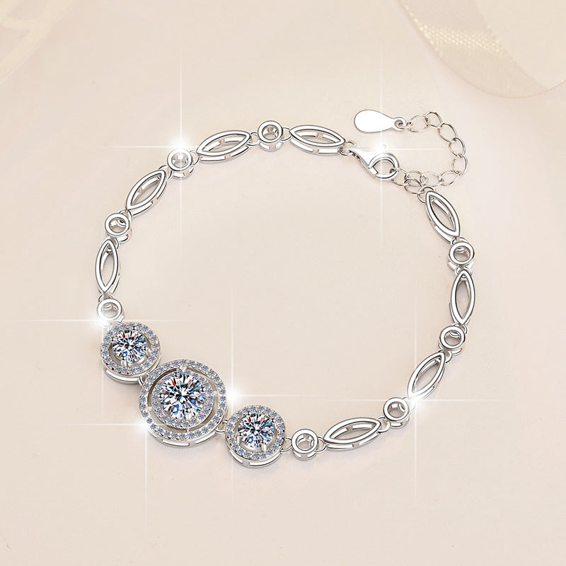 Damen elegantes Armband mit strahlenden Kristallen Shop Nory