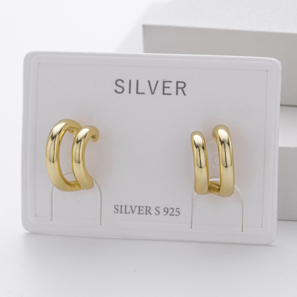 Damen Creolen mit elegantem geschwungenem Design aus hochwertigem 925 Sterlingsilber Shop Nory