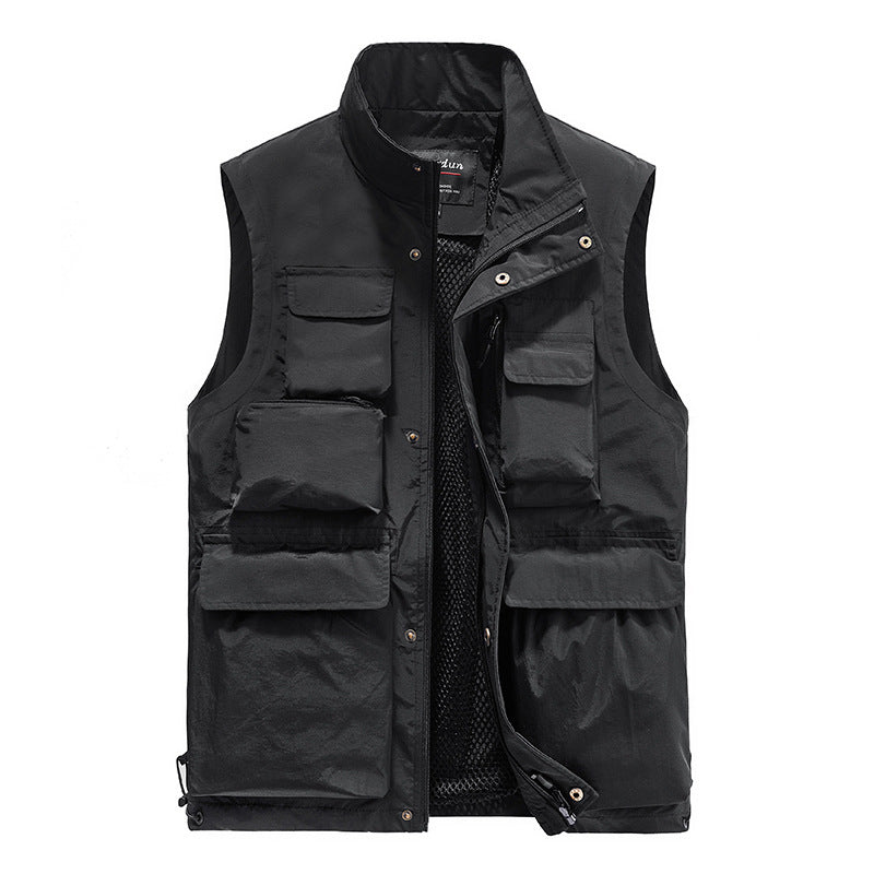 Herren Multifunktionale Outdoor-Utility-Weste mit fleecegefütterter Thermo-Innenlage und Mehrfachtaschen Shop Nory