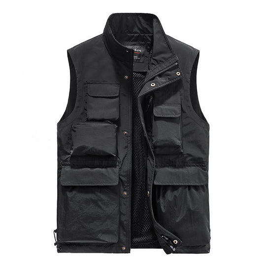 Herren Multifunktionale Outdoor-Utility-Weste mit fleecegefütterter Thermo-Innenlage und Mehrfachtaschen Shop Nory