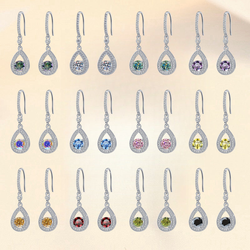 Damen Tropfenohrringe mit funkelnden Zirkoniasteinen und eleganter Fassung Shop Nory