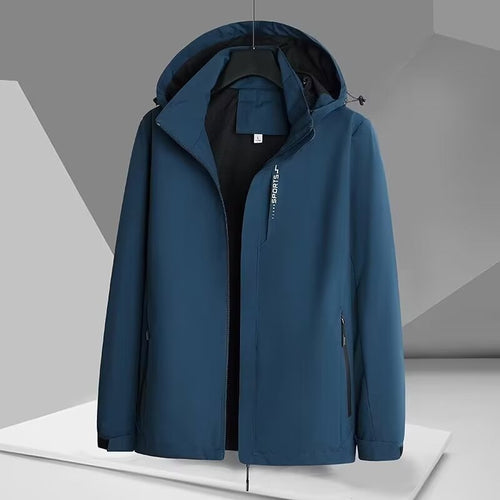 Herren Wind- und Wasserabweisende Softshelljacke mit Kapuze, atmungsaktiver Membran und verdecktem Reißverschluss Shop Nory