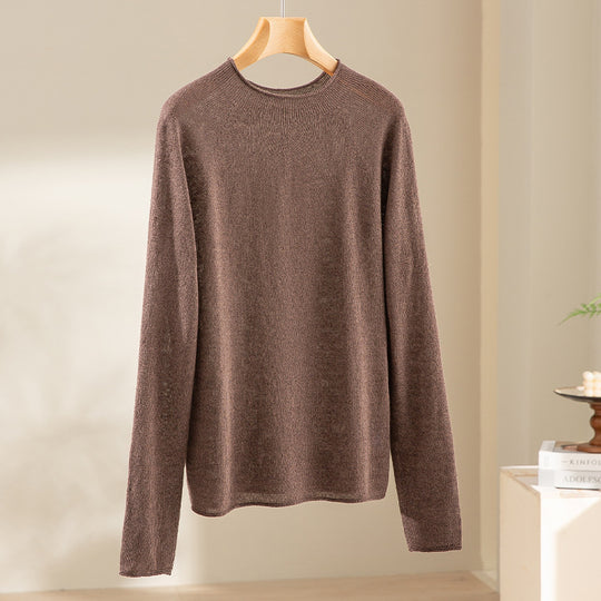 Damen Leichter Strukturstrick-Pullover mit Rundhalsausschnitt und legerer Boxy-Silhouette Shop Nory