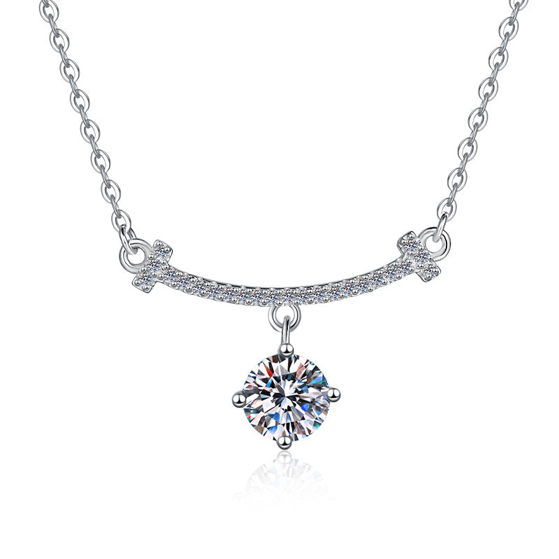 Damen elegante Halskette mit funkelndem Kristallanhänger Shop Nory