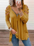 Damen lässiges Oberteil mit modischen Cut-Out-Details und Reißverschluss Shopnory