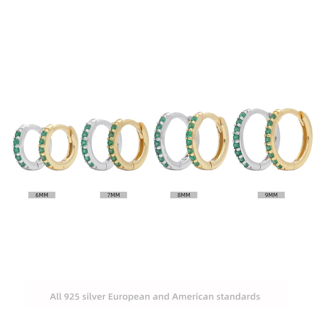 Damen Ohrcreolen mit funkelnden Zirkonsteinen aus hochwertigem 925 Sterling Silber Shop Nory