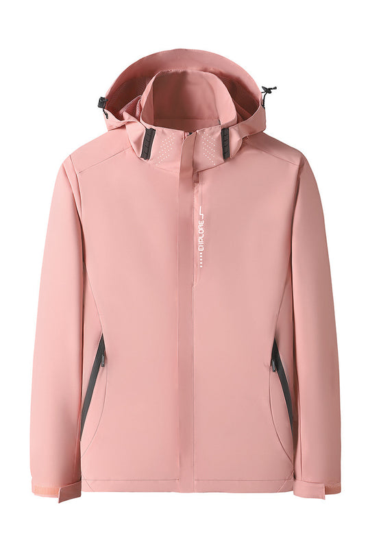 Damen Softshell Outdoorjacke mit abnehmbarer Kapuze, winddichter Membran und atmungsaktivem Meshfutter Shop Nory