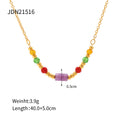 Damen Halskette mit farbenfrohen Kristallanhängern und elegantem Design Shop Nory