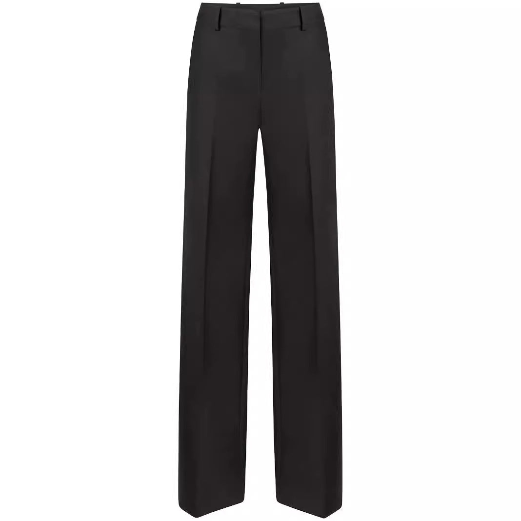 Damen Hochtaillierte weite Nadelstreifen-Hose im Tailoring-Stil Shop Nory