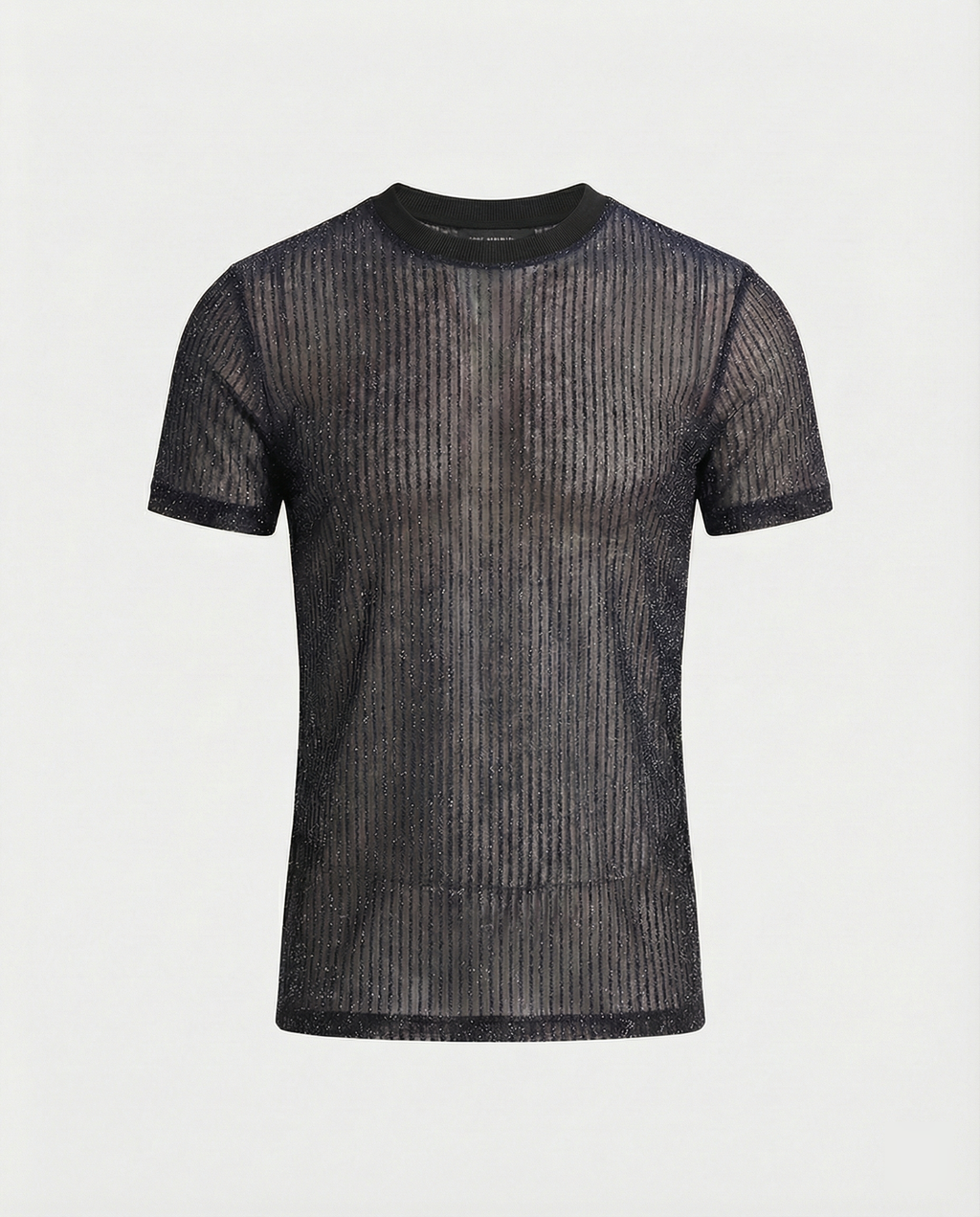 Herren Hochwertiges Mesh-T-Shirt mit glitzerndem Effekt