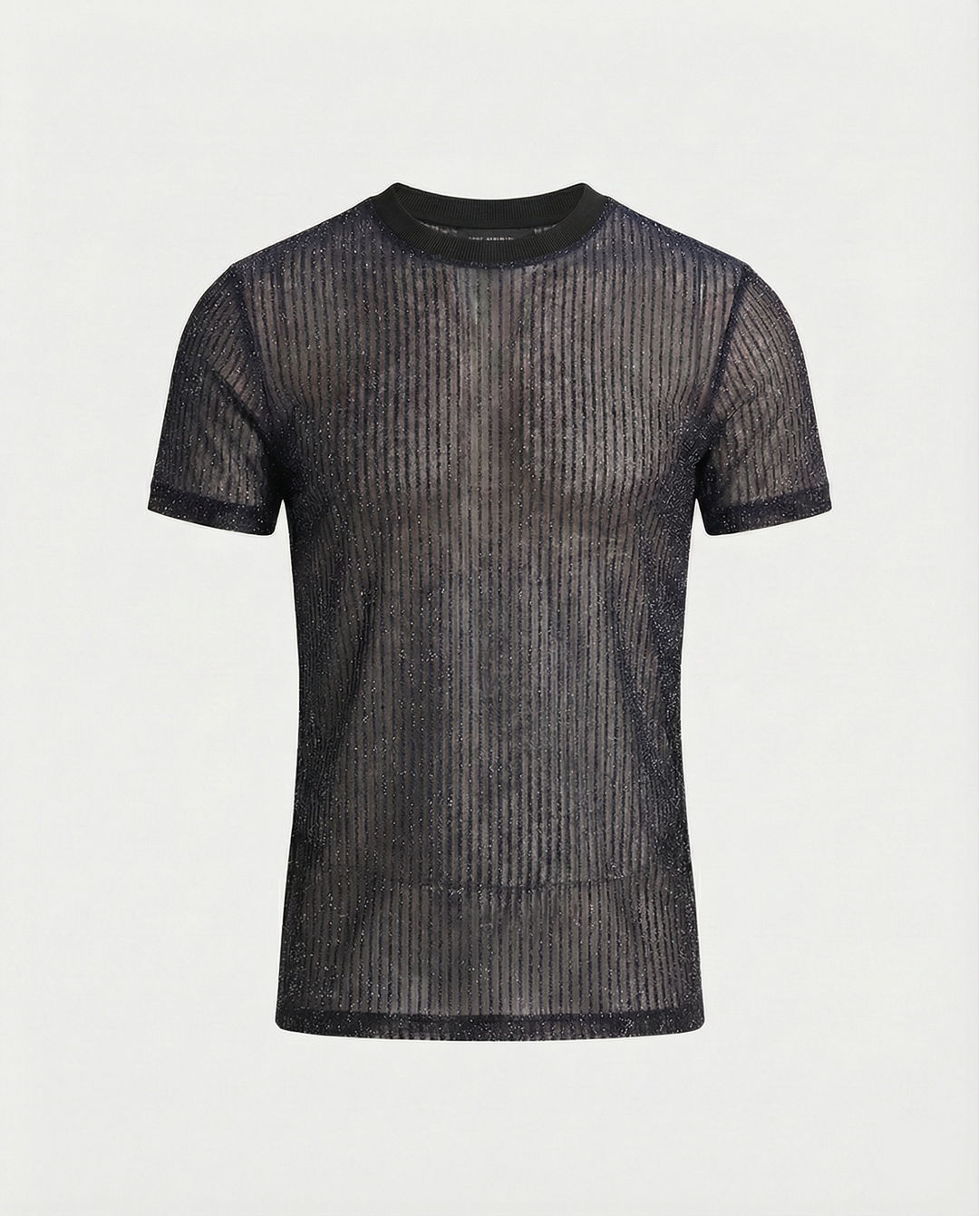 Herren Hochwertiges Mesh-T-Shirt mit glitzerndem Effekt