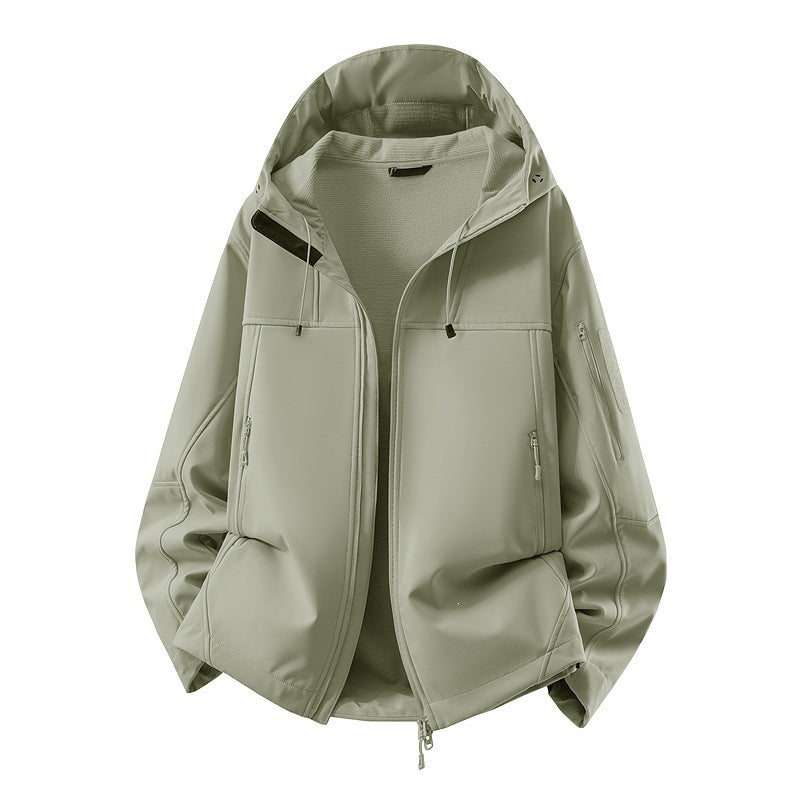 Herren Softshell-Jacke mit Fleecefutter, wasserabweisend und kapuzenverstärkung Shop Nory