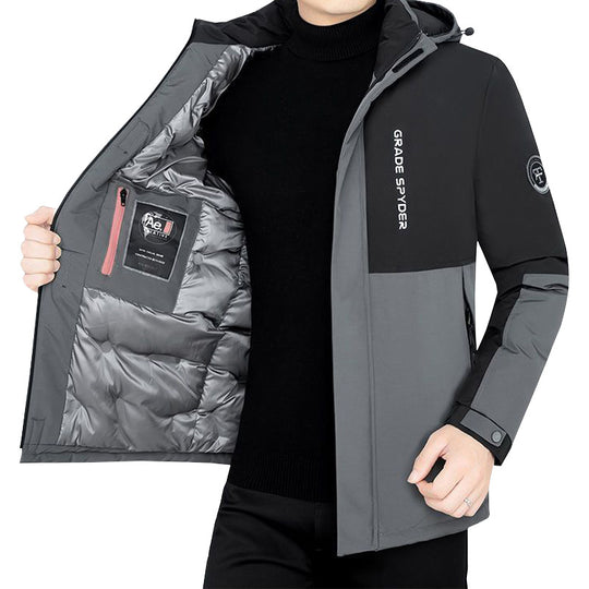 Herren Gepolsterter Reiseparka mit Kapuze und winddichter Performance-Hülle Shop Nory