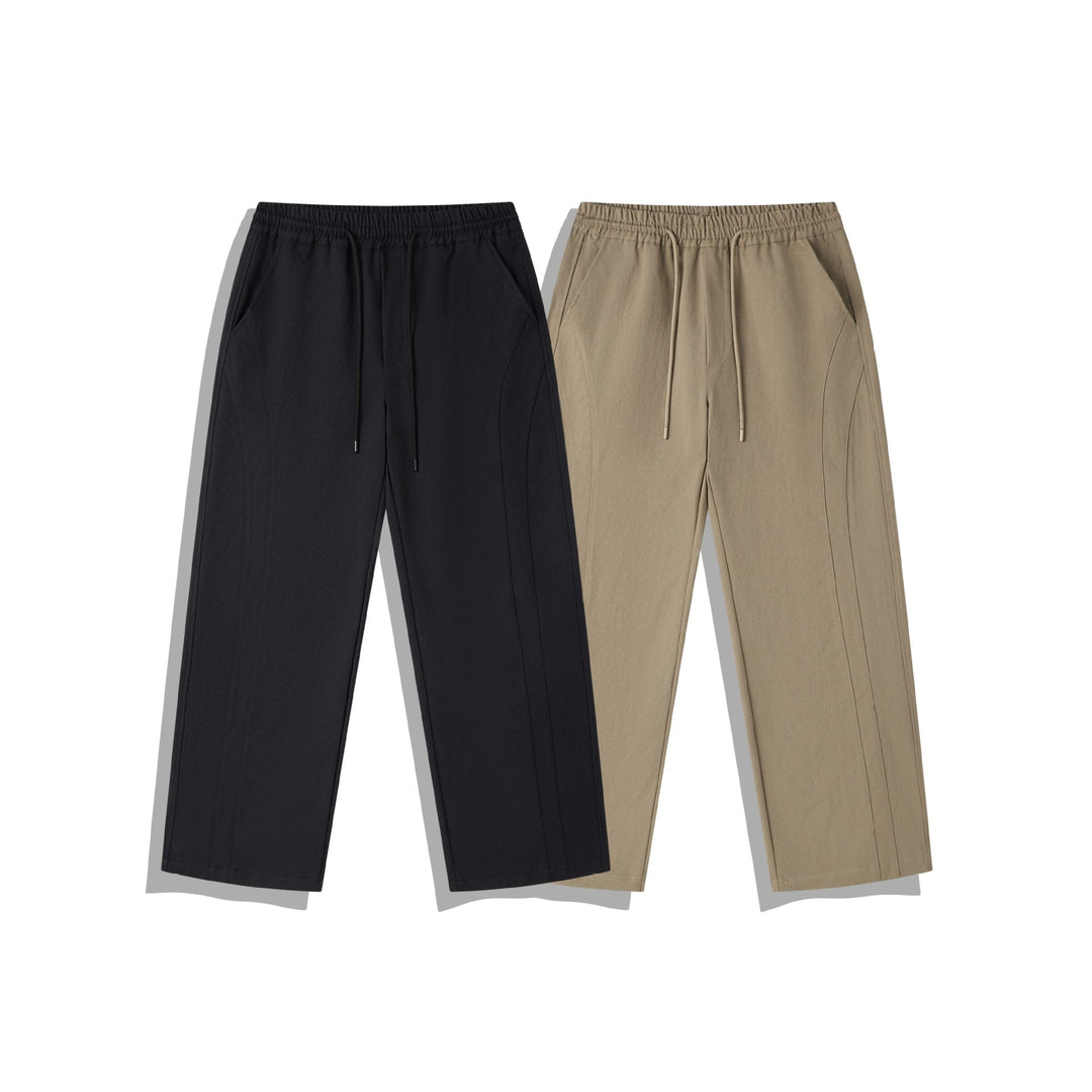 Damen Cropped-Hose im Relaxed-Fit mit Elastikbund, Tunnelzug und Ziersteppungen Shop Nory
