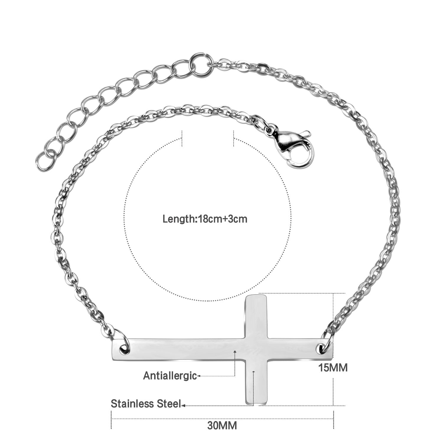 Damen Armband mit unendlichem Symbol aus antiallergischem Edelstahl Shop Nory