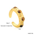 Damen verstellbarer Ring mit einzigartigem Design und edlen Tigerauge-Steinen Shop Nory