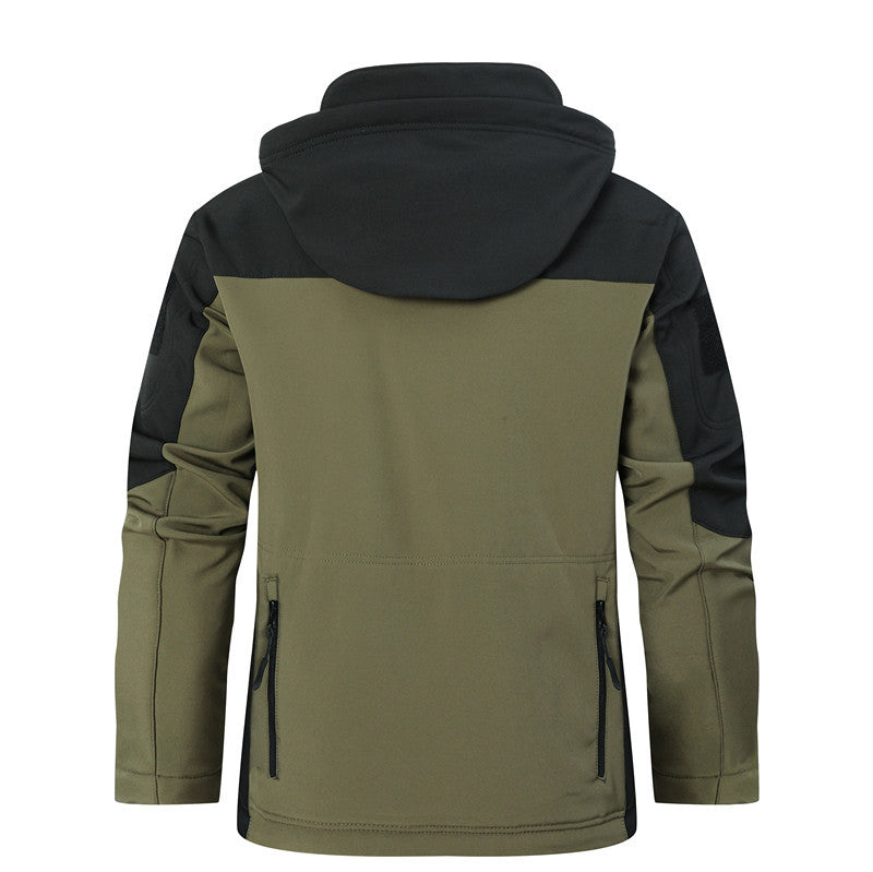 Herren Softshell-Taktikjacke mit Kapuze, verstärkten Ärmeln und Mehrfach-Reißverschlusstaschen Shop Nory
