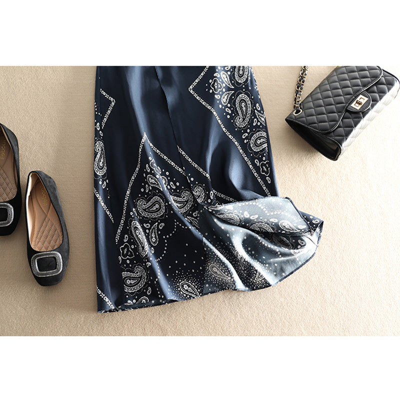 Damen Eleganter langer Rock mit Paisleymuster Shop Nory