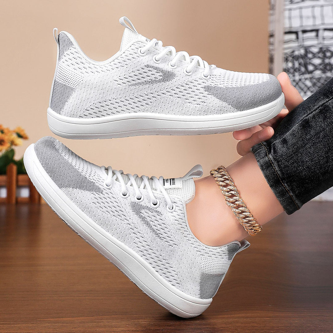 Damen nan leichter atmungsaktiver Strick-Freizeitsneaker mit elastischer Schnürung und stoßdämpfender EVA-Zwischensohle Shop Nory